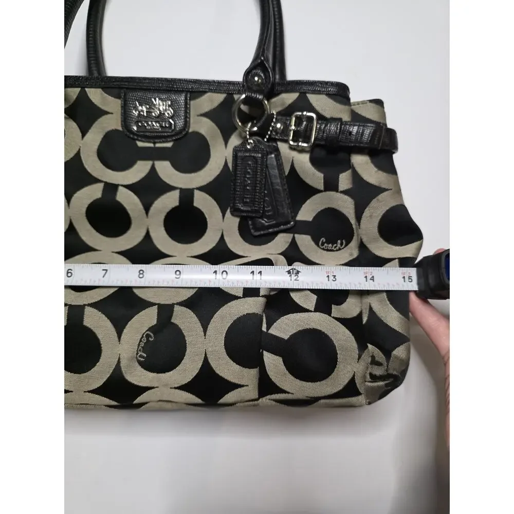 Coach Madison Signature C Sophia Satchel Bag J1220-22344 Black & GRAY